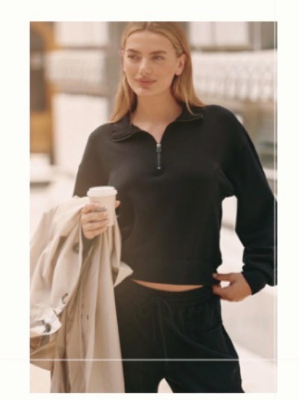 Daily Practice Half-Zip Sweatshirt in Willow